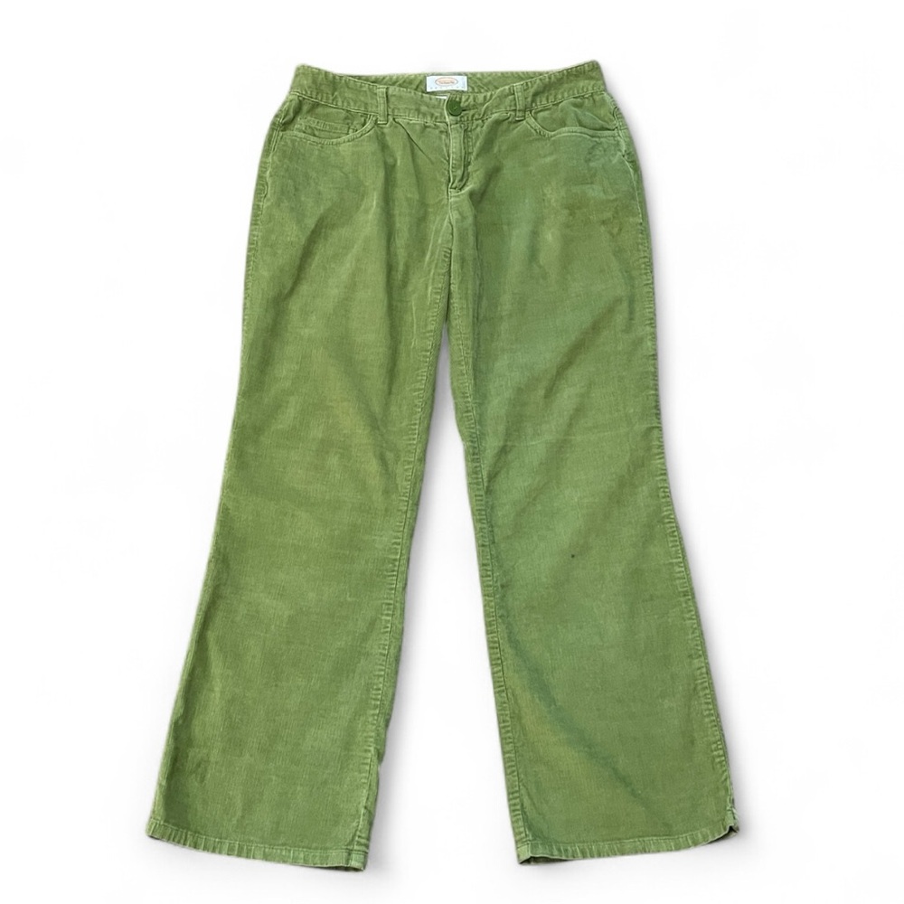 Talbots Corduroy Relaxed Fit Straight Leg Pant in Lime Size 6